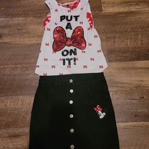 Disney - Theme parks 2- piece Minnie Mouse -Top & skirt.